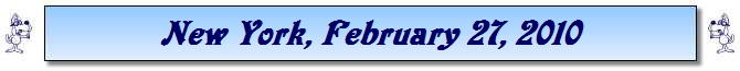 New York, February 27, 2010